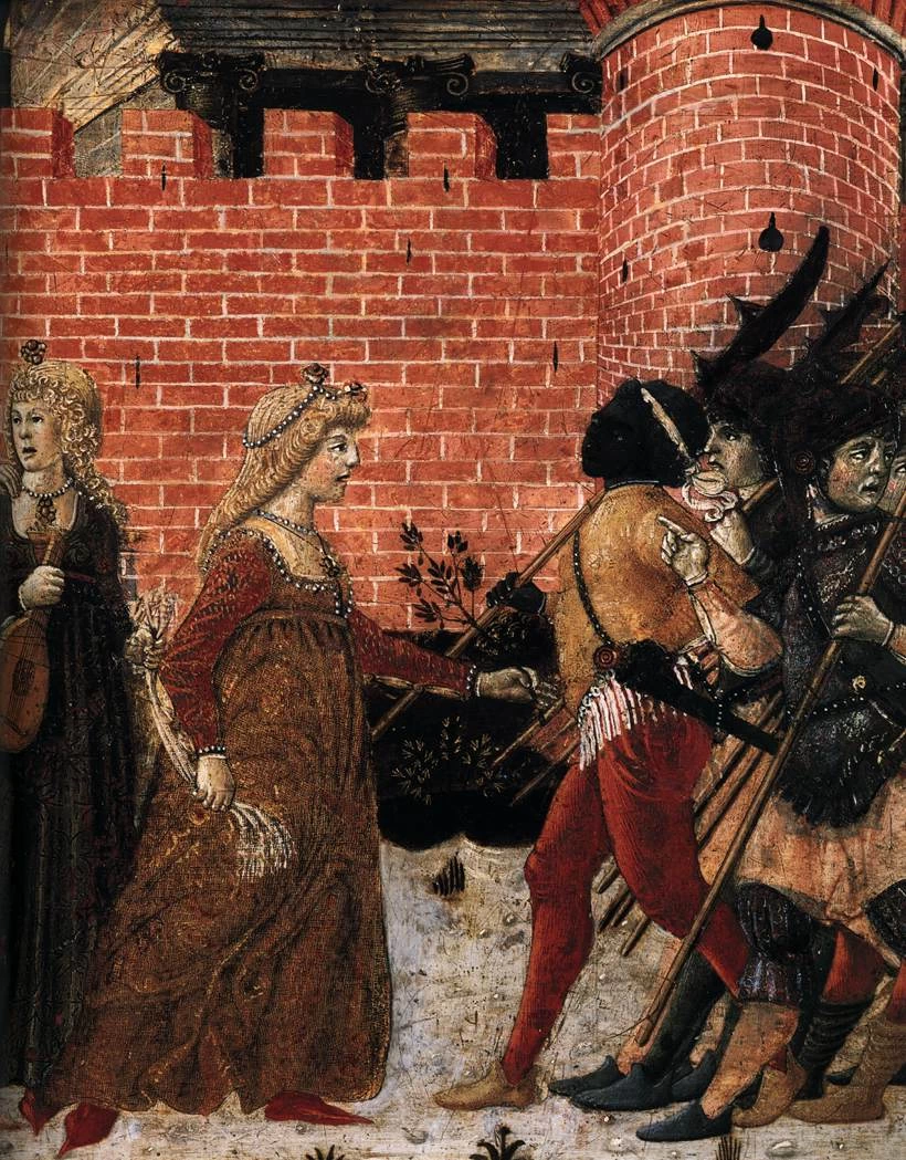 L'incontro di Iefte e sua figlia - dettaglio